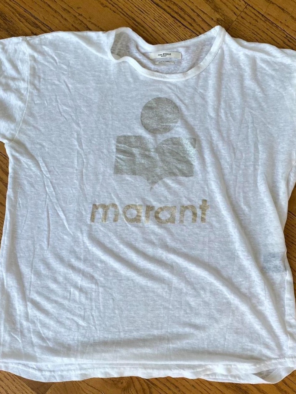 Isabel Marant White Logo Short Sleeve T-Shirt